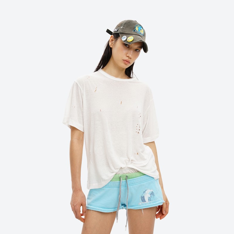 Loose Fit Ripped  T-Shirt